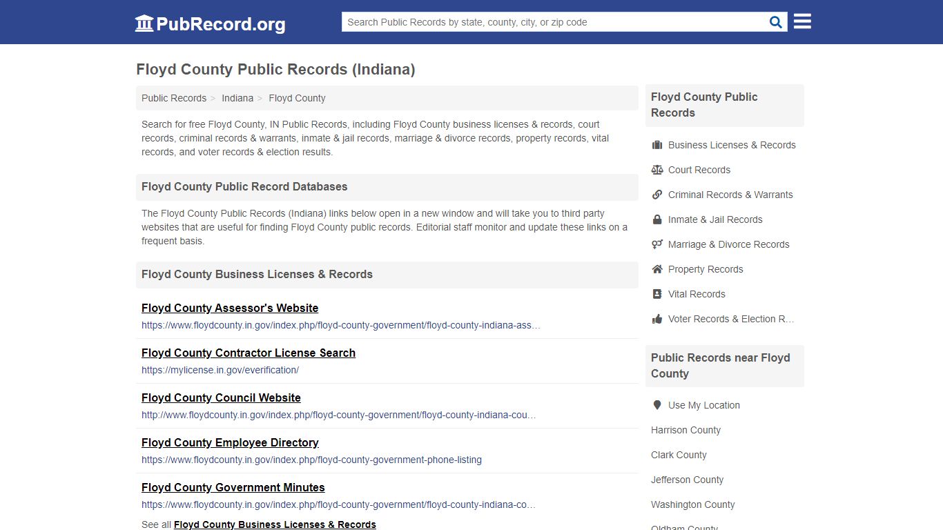 Free Floyd County Public Records (Indiana Public Records)